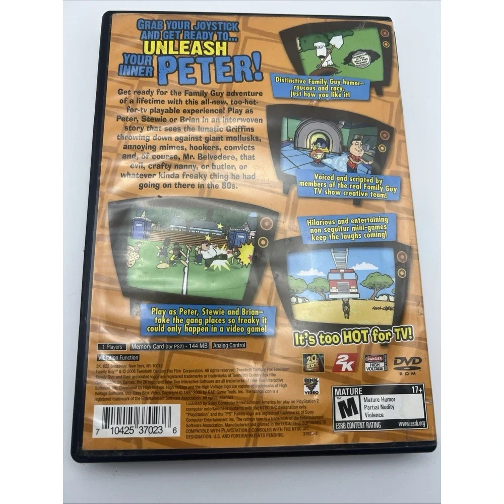 PS2 - Family Guy Video Game! (No Manual) TESTED AND WORKING See Description